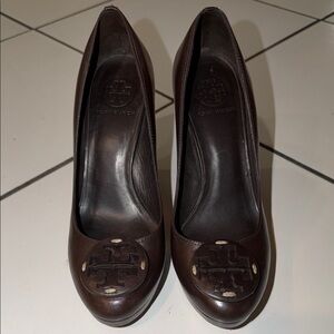 Tory Burch Brown Leather Heels